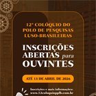 12º Colóquio do PPLB: inscrições abertas para ouvintes